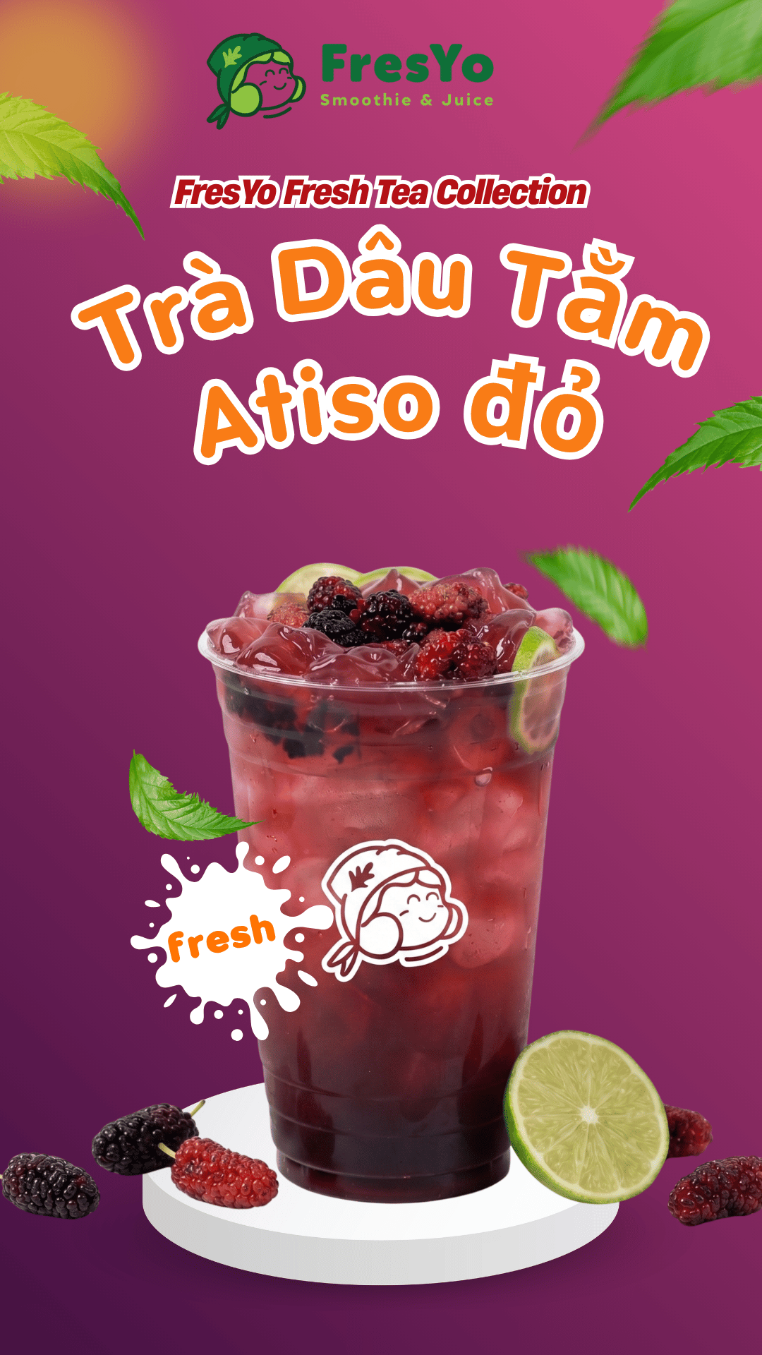 Trà Dâu Tằm Atiso đỏ